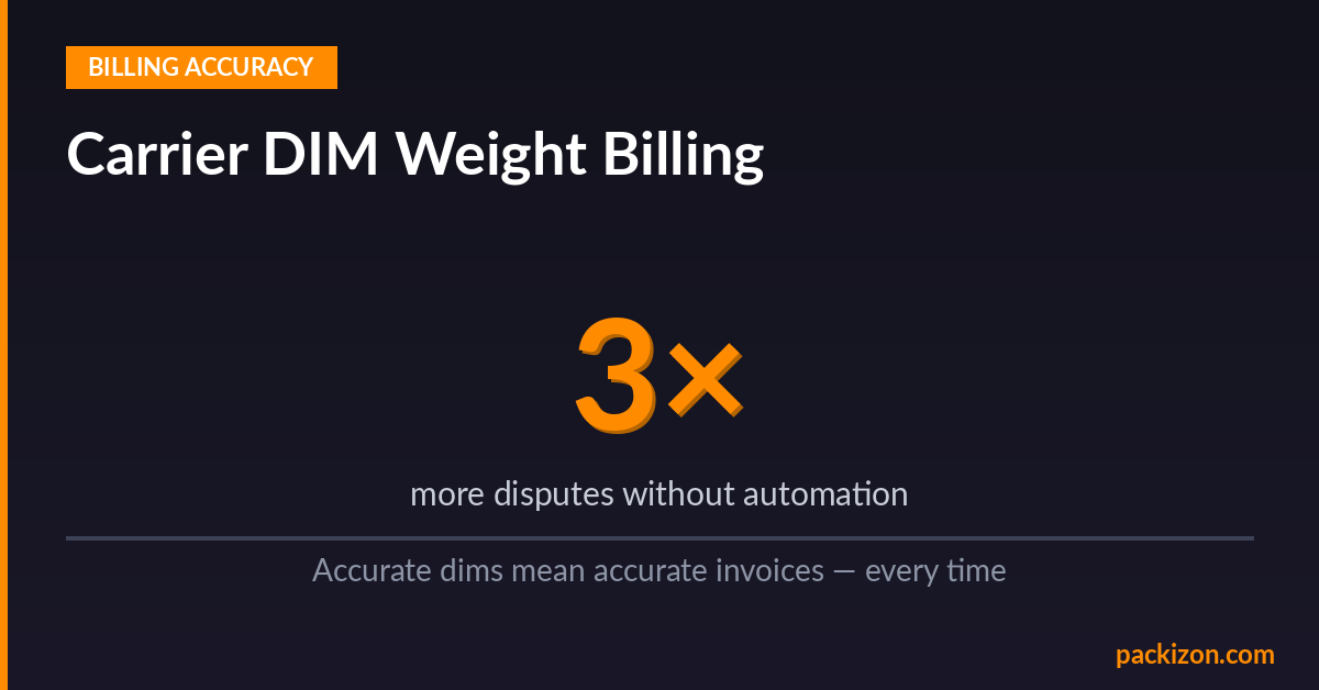How to Eliminate Carrier DIM Weight Billing Disputes