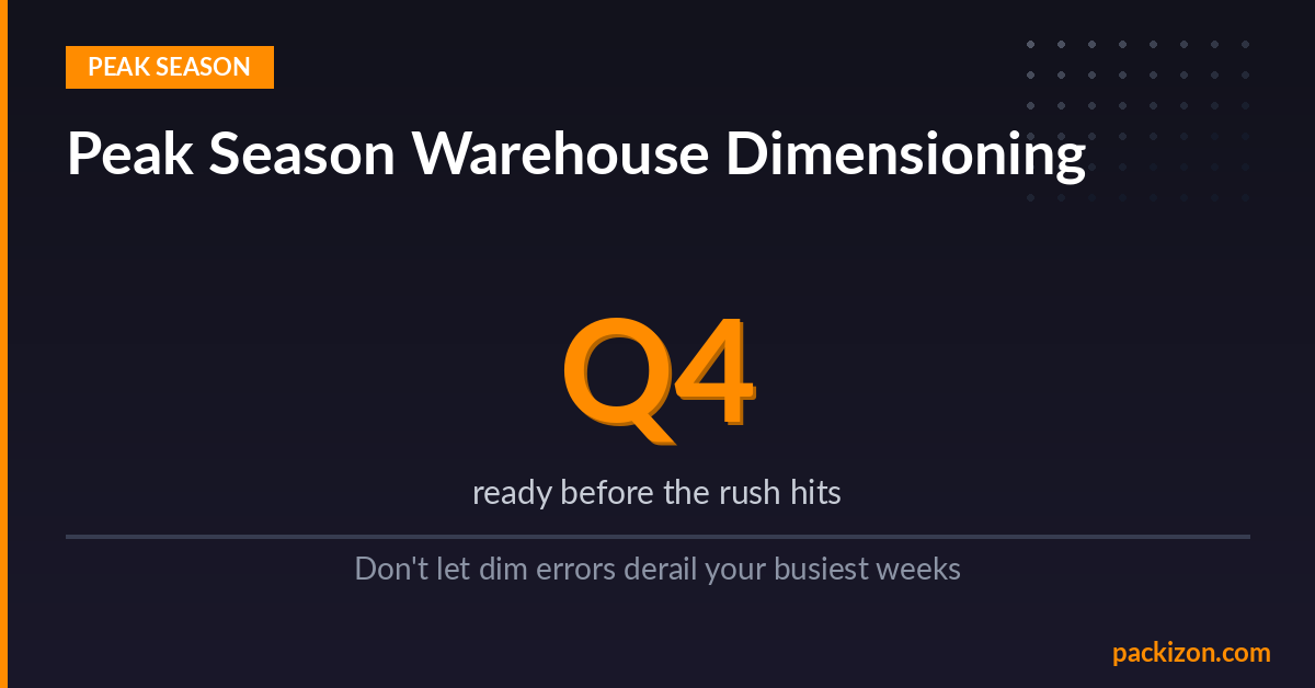 E-Commerce Peak Season Prep: Get Your Warehouse Dimensioning Ready for Q4