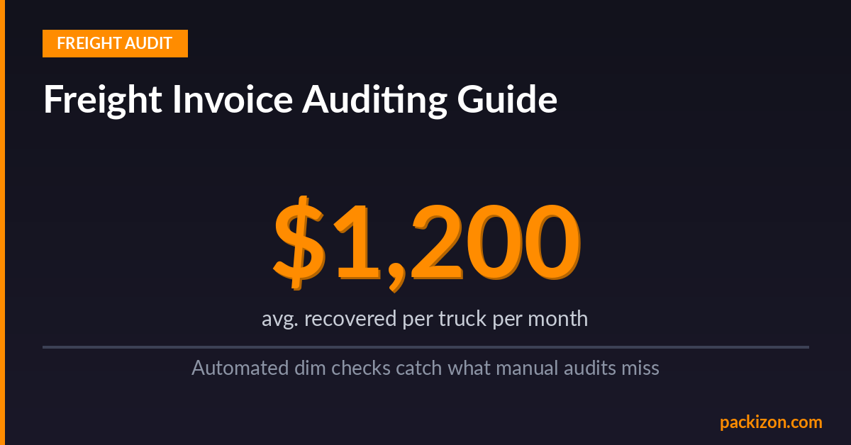 Freight Invoice Auditing: How to Catch and Recover DIM Weight Overcharges