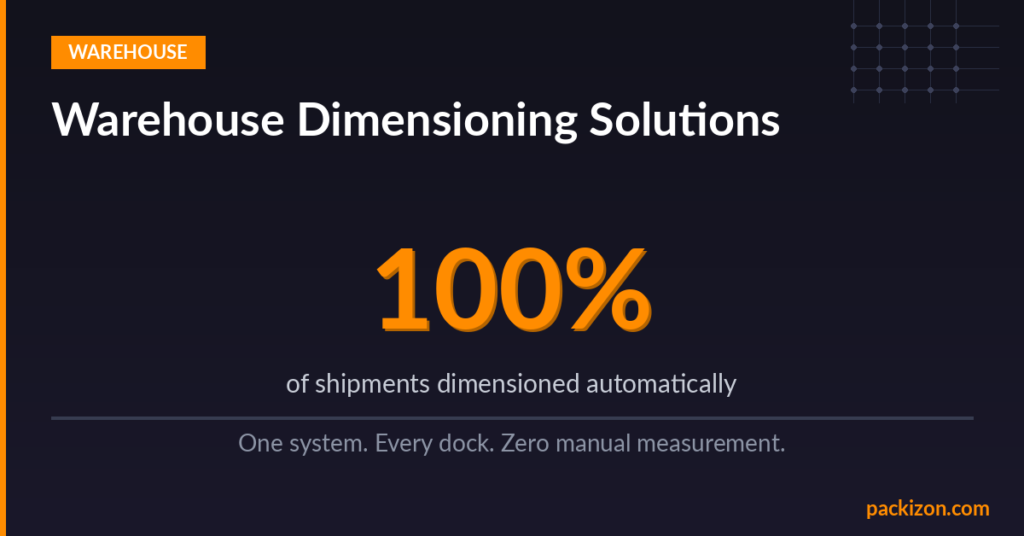 Warehouse dimensioning solutions for distribution centre operations