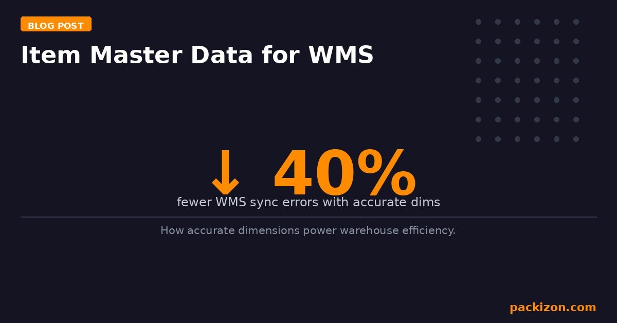 Item Master Data for WMS: How Accurate Dimensions Power Warehouse Efficiency