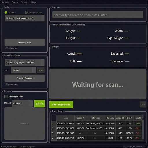 Packizon Verified real-time verification interface