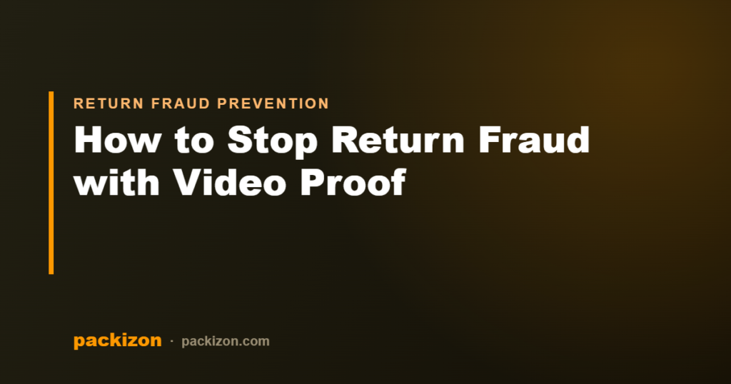 How to Stop Return Fraud with Video Proof — Packizon Verified